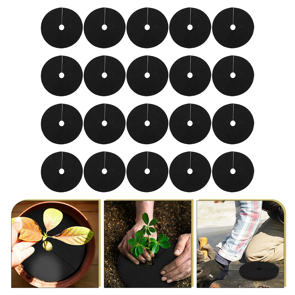 20 Pcs Ground Cloth Control Ring Weeding Anti-grass Fabric Tree Non-woven Gardening Plant