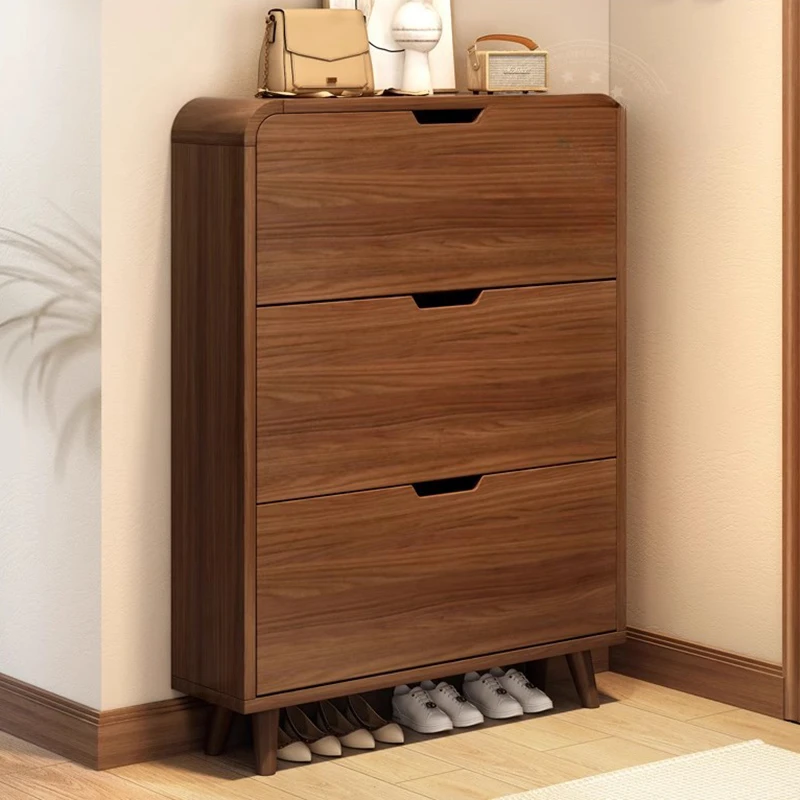 

Ультратонкий шкаф для обуви из цельного дерева, современный простой узкий шкафчик Oustairway, дизайнерская мебель для хранения, Organizador De Zapatos FYSC