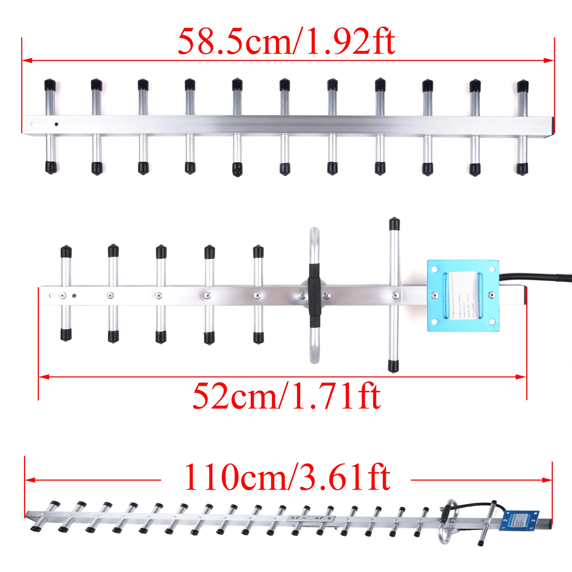 2G/3G/4G LTE 10dBi/20dBi Yagi Antenna N-Type Female Connector Outdoor Antenna for Signal Booster Amplifier Repeater