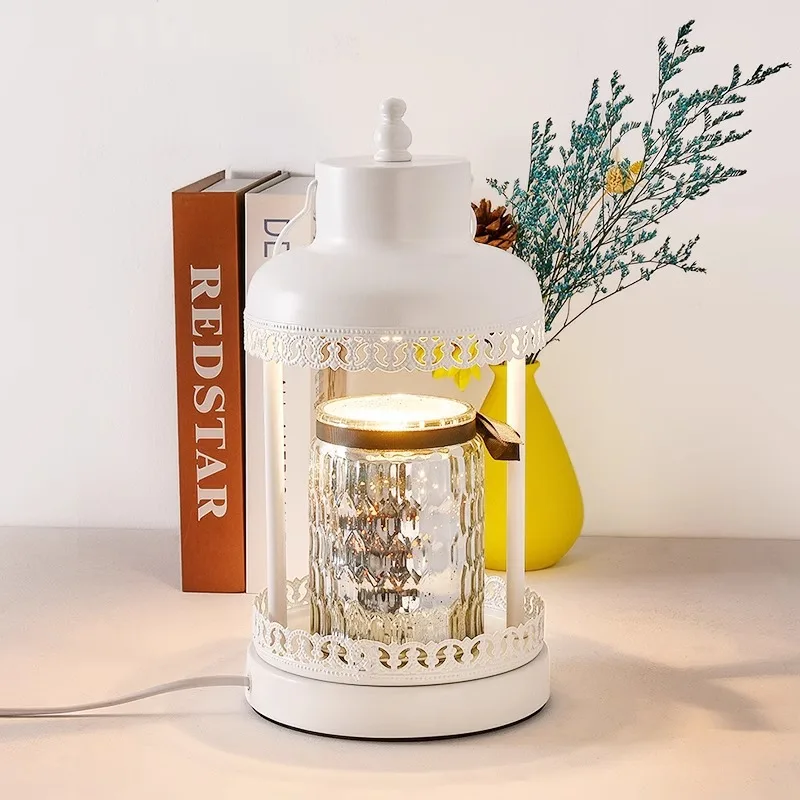 White Candle Warmer with Timer Morden Atmosphere Dimmable Candle Warmer Lamp Candle Light Warmer Desk Lamp