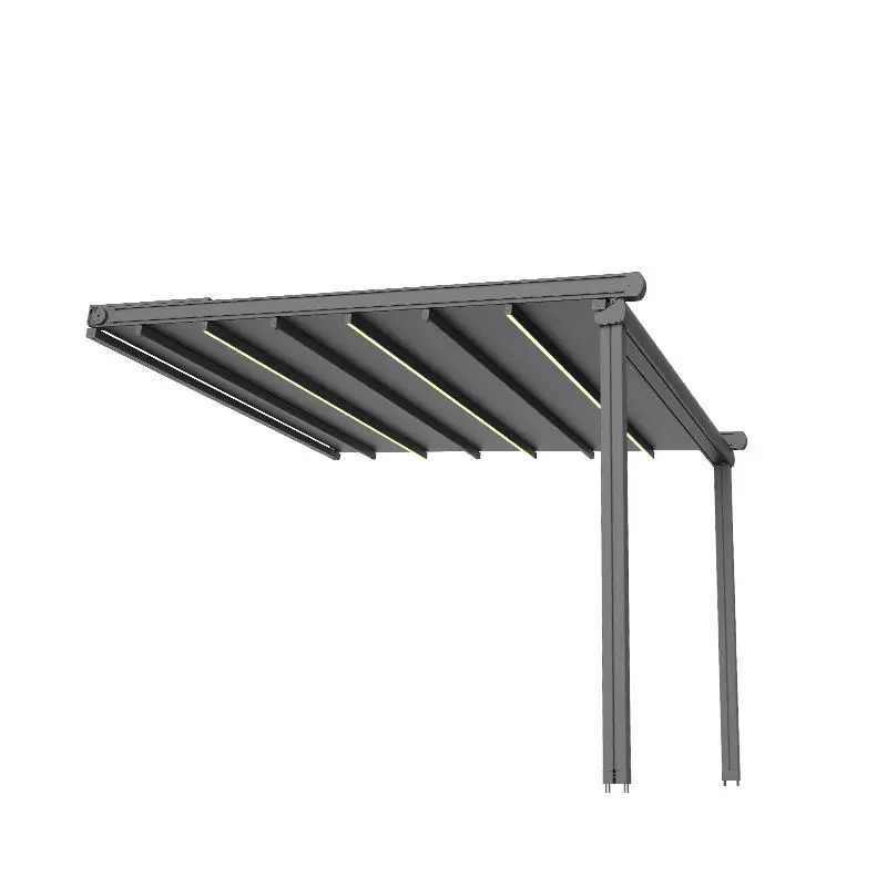 Roof Canopy Waterproof Outdoor Swimming Pool Patio Balcony Awning Pvc Motorized Electric Retractable Roof Pergola