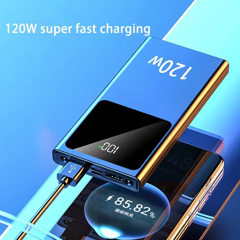 200000mAh 120W Power Bank Super Fast Charging Battery High Capacity Digital Display Power Bank For iPhone Samsung Huawei 2025