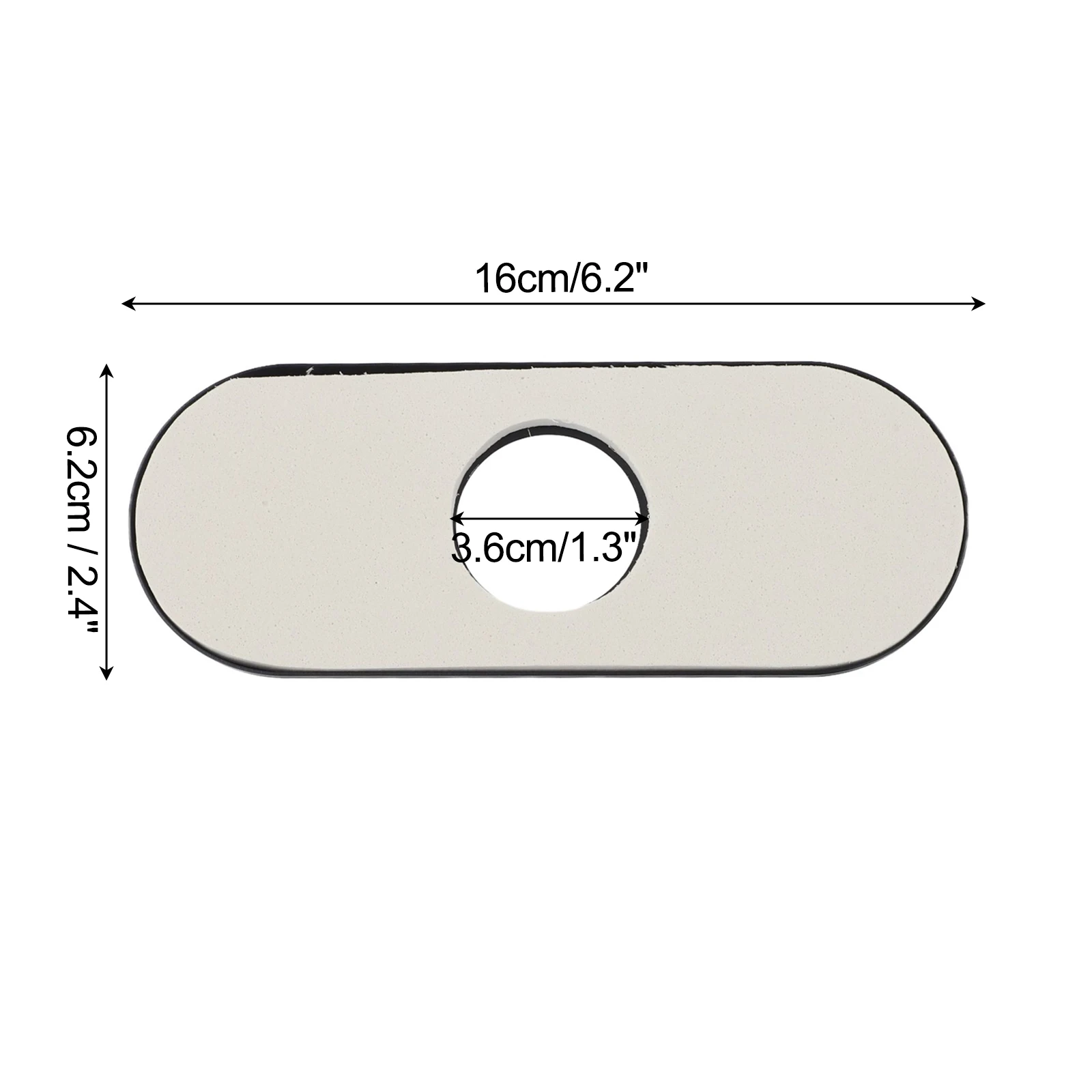 

Stainless Steel Cover Faucet Hole Cover Kitchen Renovation Compact Decorative Design Wear Resistant Black,Chrome