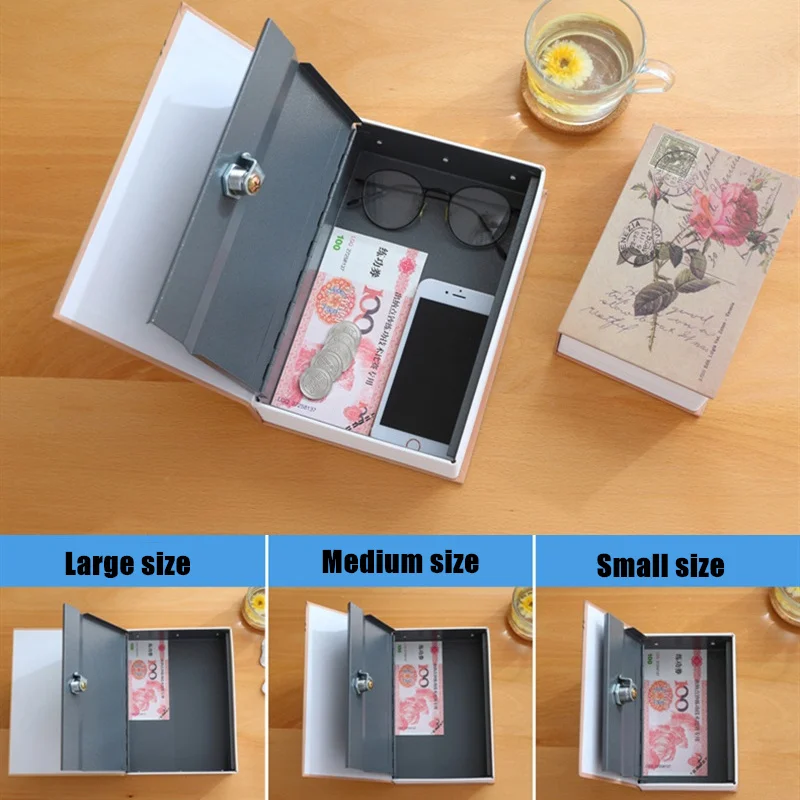 Safe Box Valuables Security Dictionary Book With Lock Security Key Lock Secret Book Code Money Simulation Book Cash Safety Box