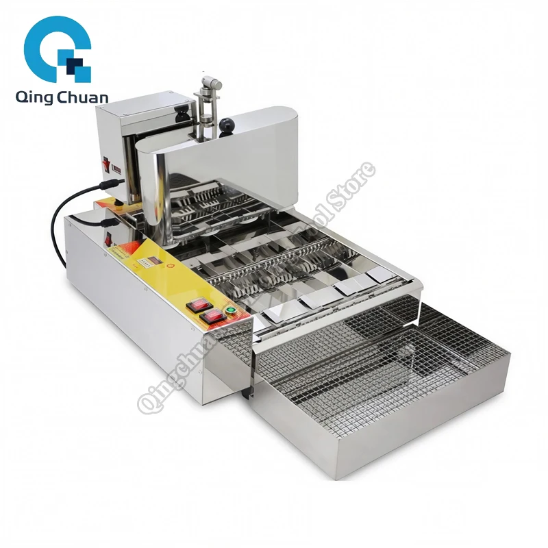 

Automatic Doughnut Frying Machine Commercial Electric 4 Rows Mini Donut Fryer Restaurants Snack Machine Doughnut Making Machine