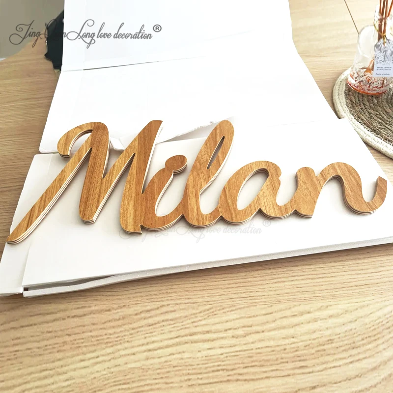 

Custom Wooden Name Sign Home Wall Decor Kids Room Decorations Baby Birthday Party Gift