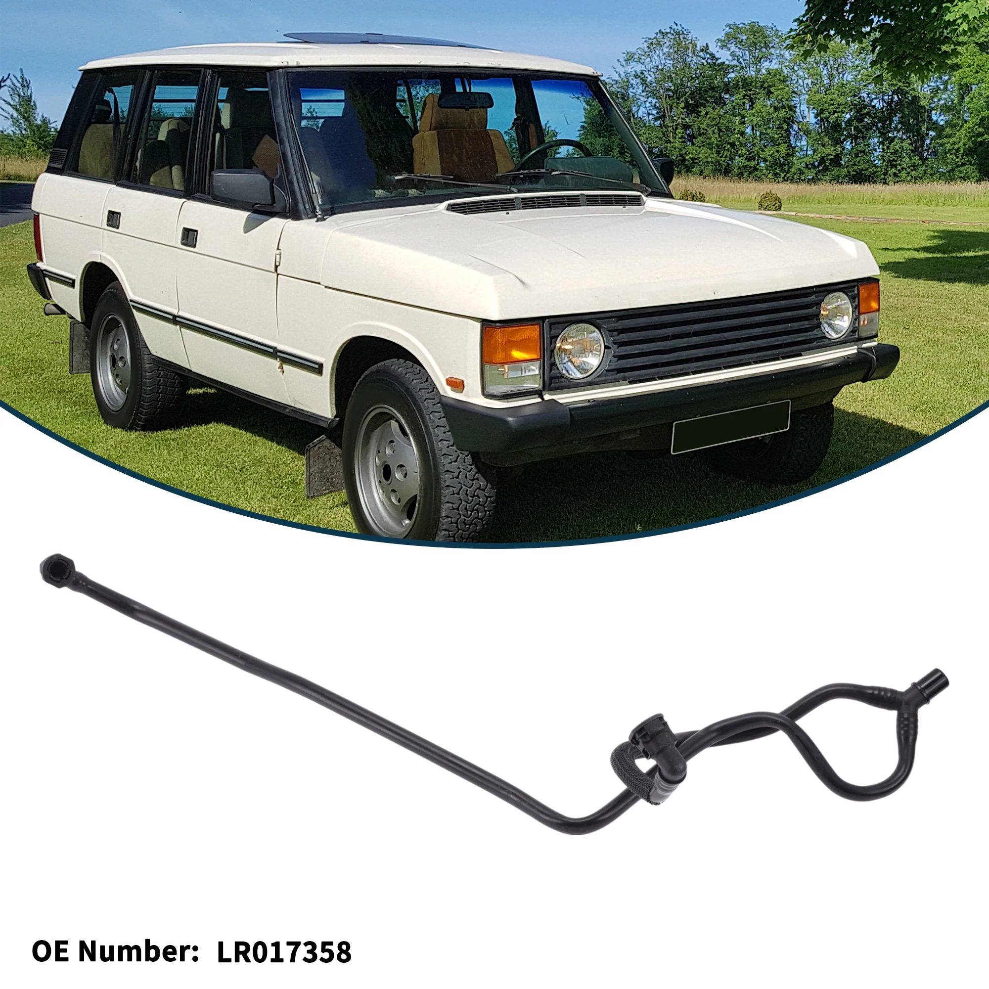 UXCELL ラジエーターホース ヒーターホース No.LR017358 ランドローバー用 レンジローバー用 09-12 プラスチック冷却液パイプ ブラック 1個