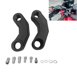 10MM Motorcycle Rear View Mirrors Extension Riser Extend Adapter Mirror Extender Adapters Riser Supplies Base Black Aluminum