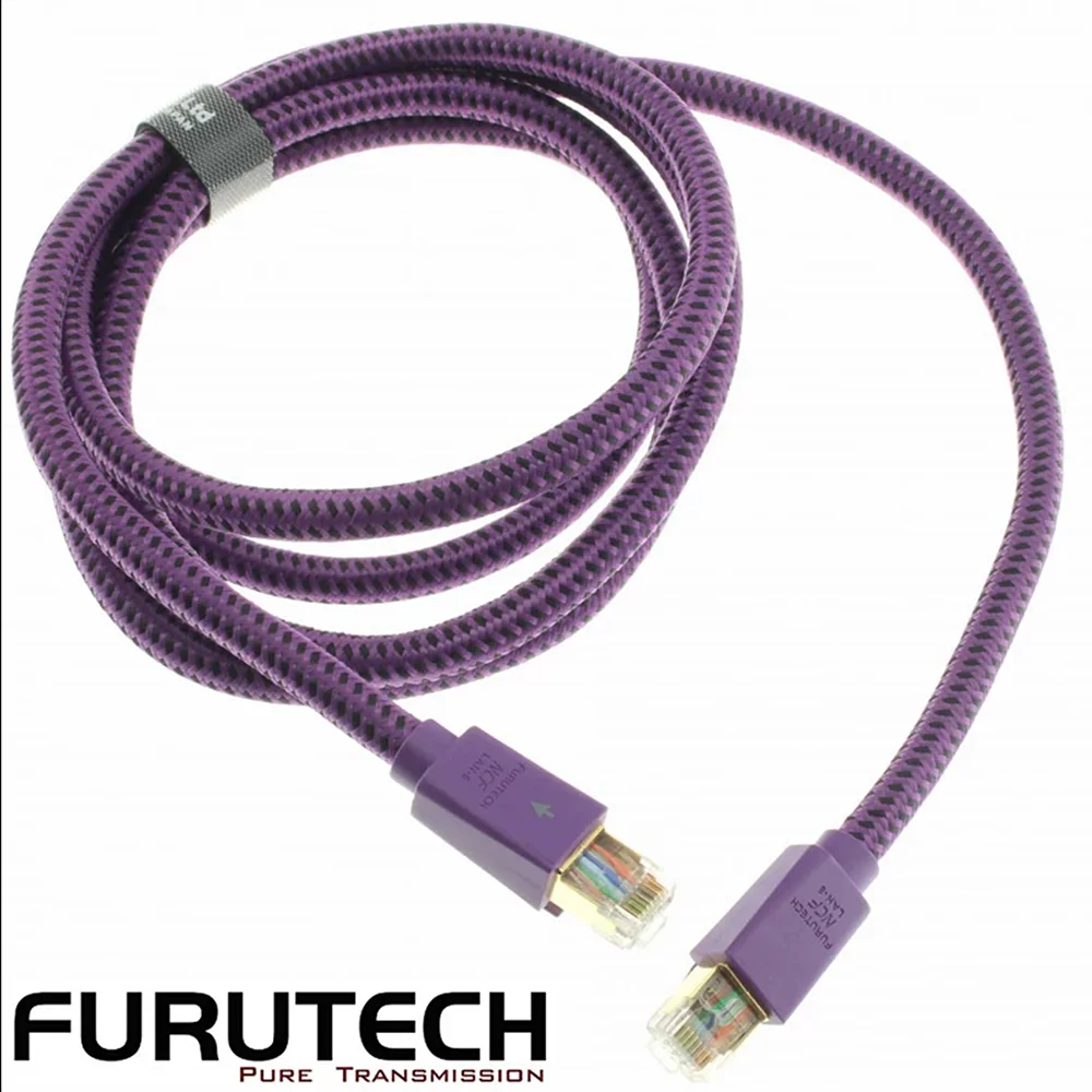 FURUTECH LAN-8 NCF CAT8 S/FTP Ethernet Cable 40Gbps 2000MHz NCF Damping Hi-Fi Audio RJ45 Cable for DAC Streaming Audio System