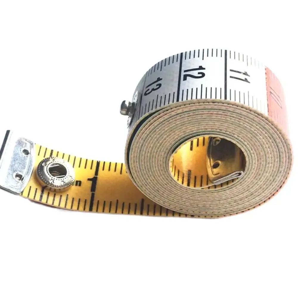150cm Sewing Measuring Tape Centimeter & Inch Scale with Snap Fasteners Tailor Tape Measure Double-Sided Soft Fabric
