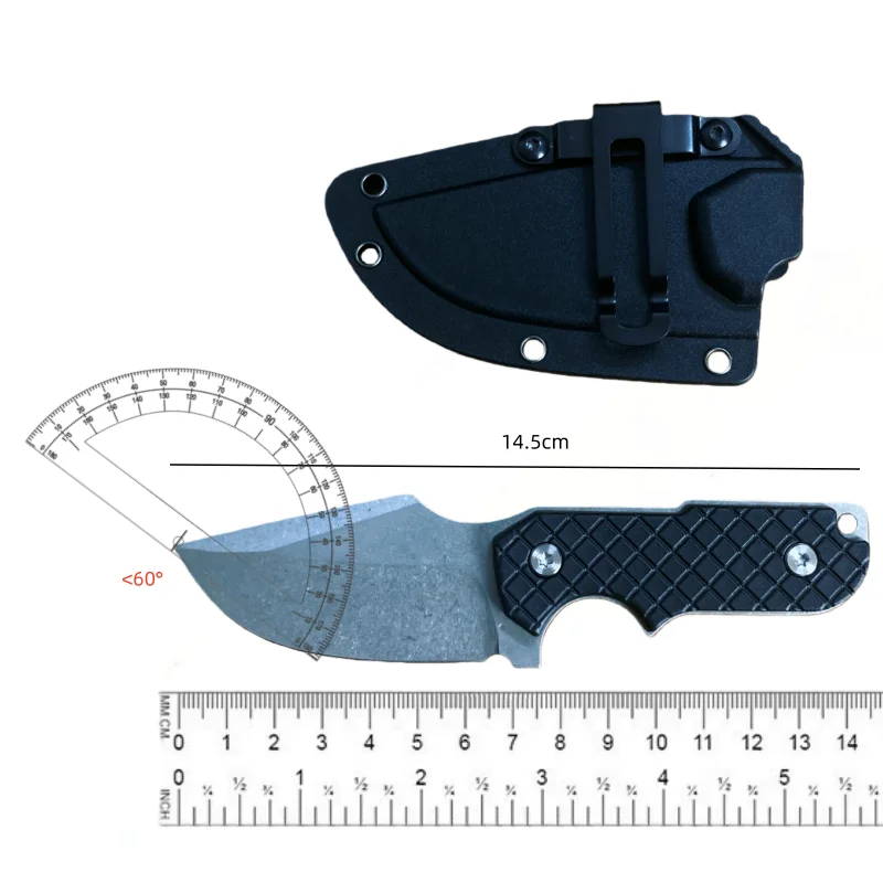 EDC سكينة للاستعمال الخارجي بقاء سكين مستقيم صغير صلابة عالية العمود الفقري المتكامل مع غمد K سكين الدفاع عن النفس سكين جيب