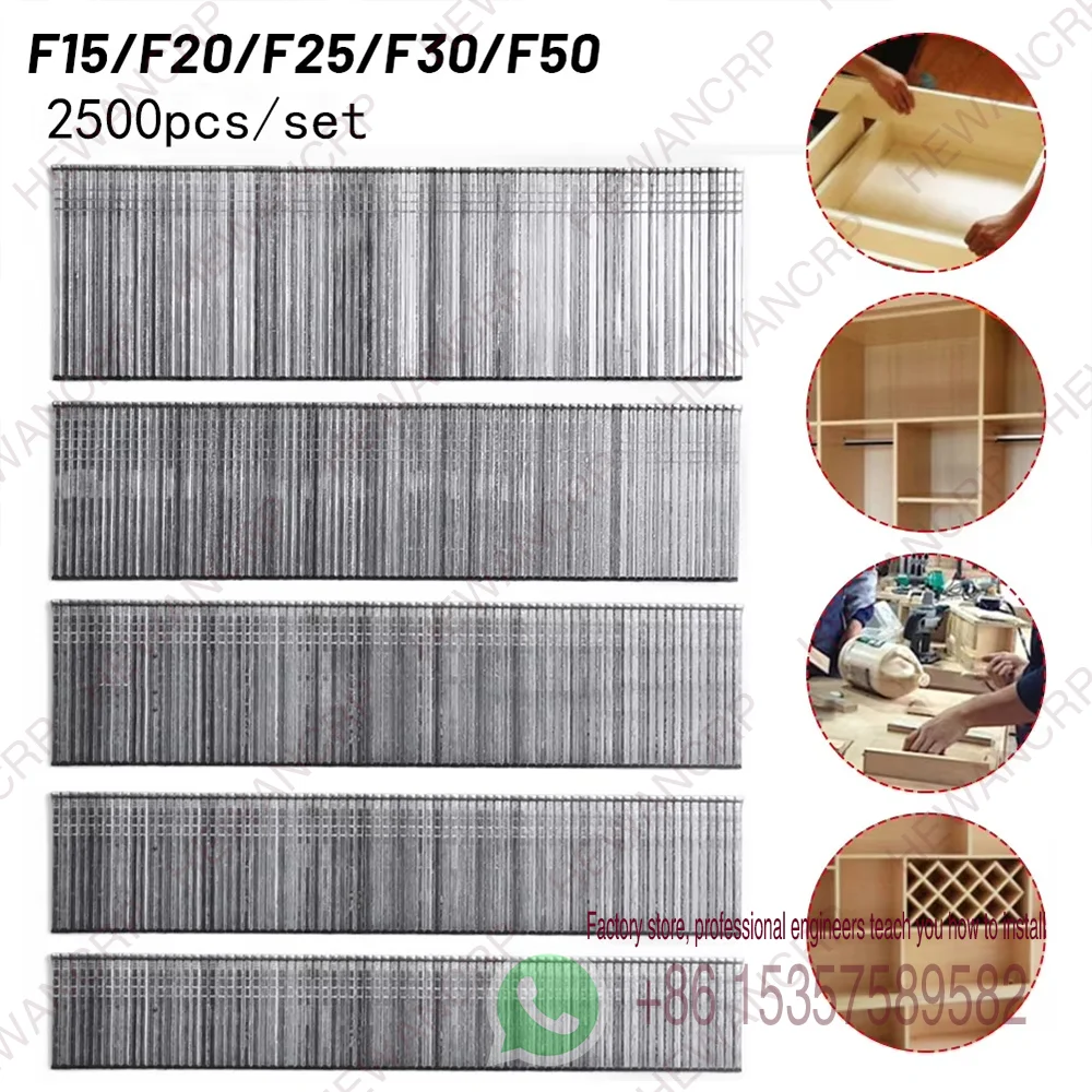 2500 Uds 4000 Uds F20 clavos rectos de 20mm para DIY muebles de jardinería para el hogar carpintería