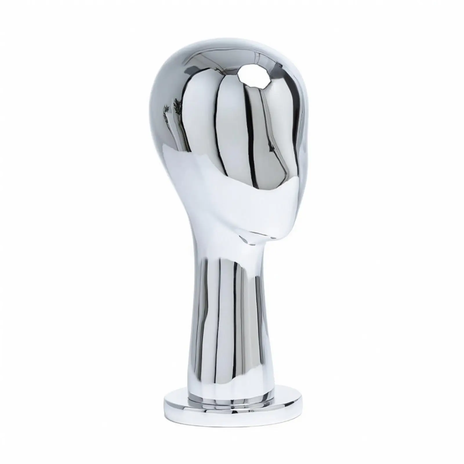 Durable Display Mannequin Head with Polished Finish and Round Base for Showcasing Headwear and Fashion Jewelry
