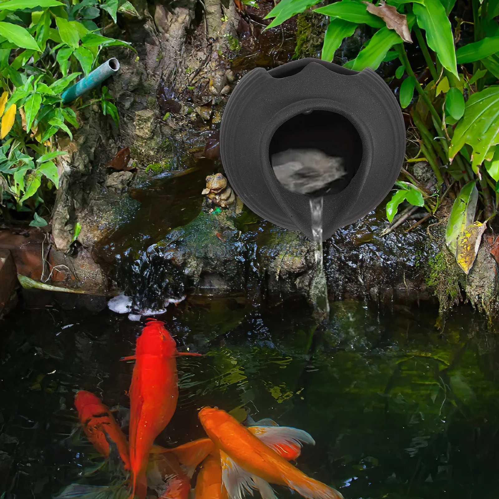 

Fountain Ceramic Jar with Smooth Water Flow for Yard Decor Indoor Living Room Bedroom Garden Artistic Waterfall Effect Easy