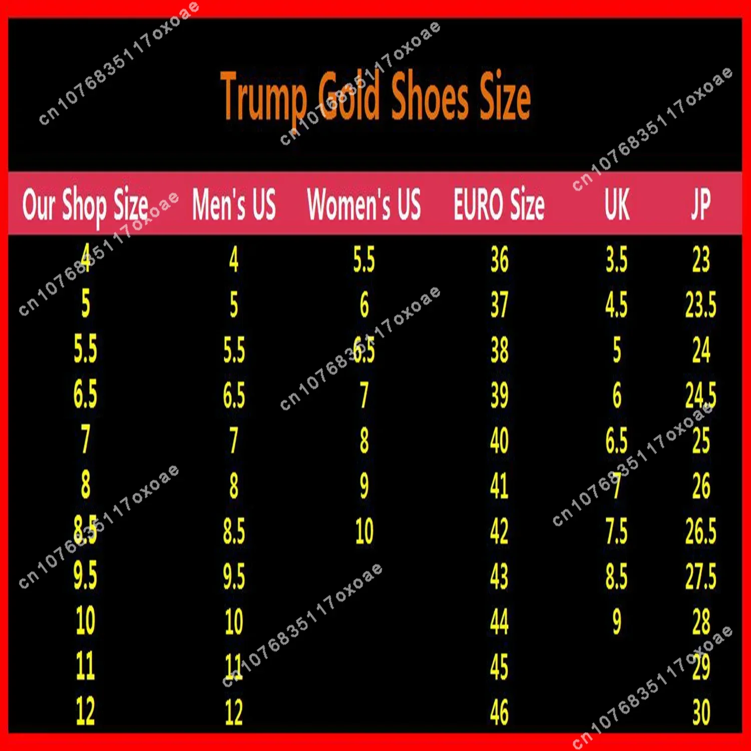 Sepatu tembak pria wanita ukuran besar 47 48 Trump membuat saya lebih kuat 2024 Sneakers emas tidak pernah menyerah sepatu Gym sepatu bot dengan topi