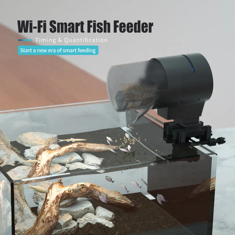 iLONDA New Wi-Fi Automatic Fish Feeder 2nd Generation  Feed Dispenser Long Range Remote Control with Timer Countdown Feeding