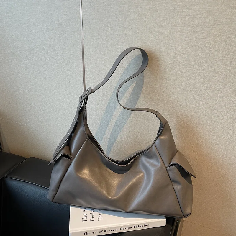 حقيبة يد كاجوال شتوية لعام 2025، محفظة كتف واسعة للنساء، حقيبة كروس بسيطة، حقيبة أنيقة من النهار إلى الليل، حقيبة حبال مزخرفة #2