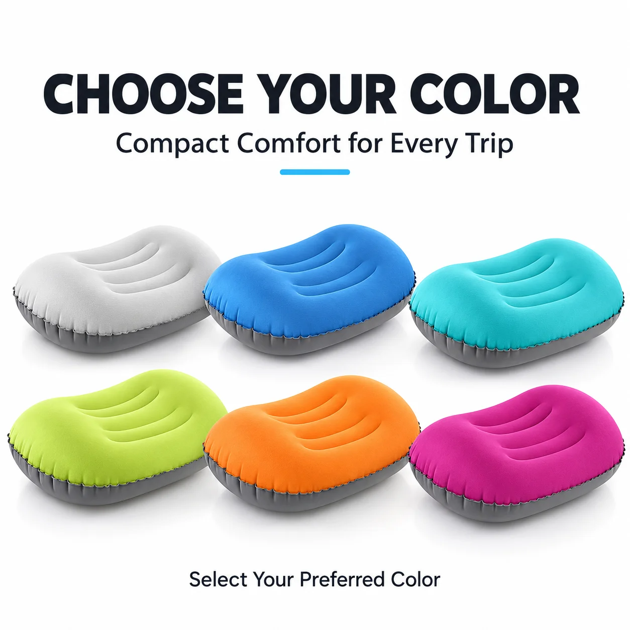 Ultralight Inflatable Camping Pillow Compact Travel Air Pillow for Neck Lumbar Support Backpacking Hiking Outdoor gallery 5