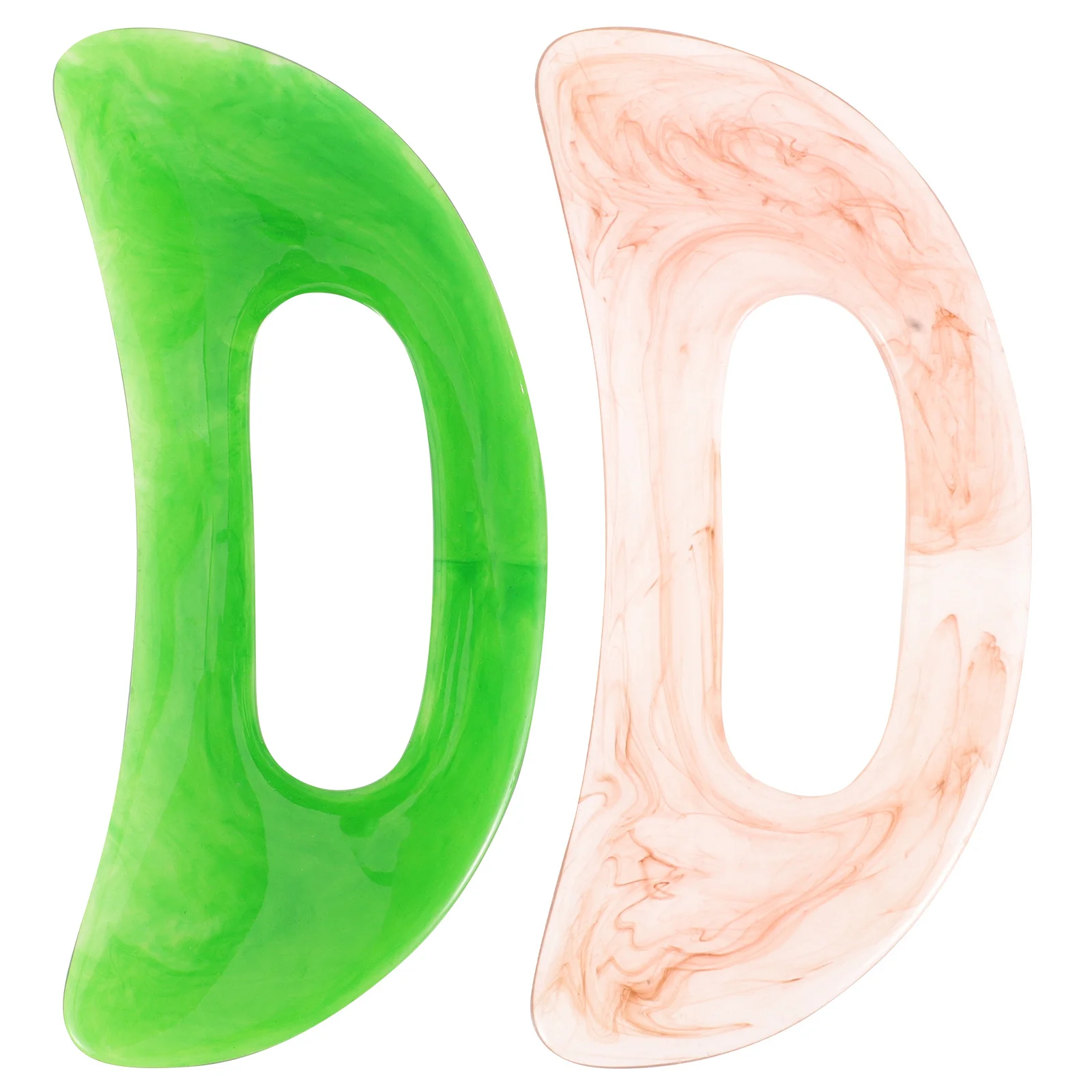 

2Pcs Curved Blade Guasha Board Sturdy Scraping Massage Tool for Body Face Neck Portable Muscle Relief Massager Ideal Salon