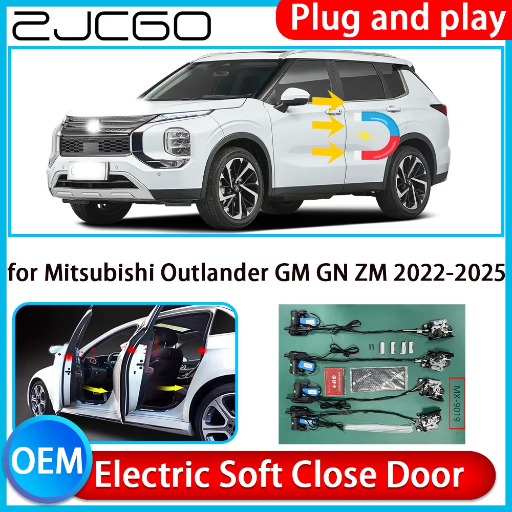 

ZJCGO for Mitsubishi Outlander GM GN ZM 2022-2025 Auto Pull Car Soft Close Kit Door Power Latch Electric Door Catch Soft Closing