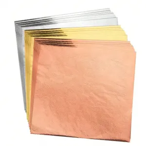 100 Gold Imitationsblätter und goldplattierte Silberblatt DIY Bastelpapier Geburtstagsfeier Harzhandwerk Dekoration 12 Hauptverkaufsdekoration für die Taufe - №10