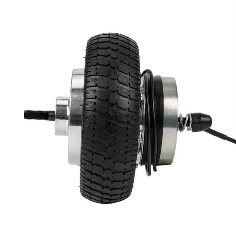 9.5inch 100N.M High Torque Solid Tire Gear Hub Motor with Electromagnetic Brake for Robot Trailer