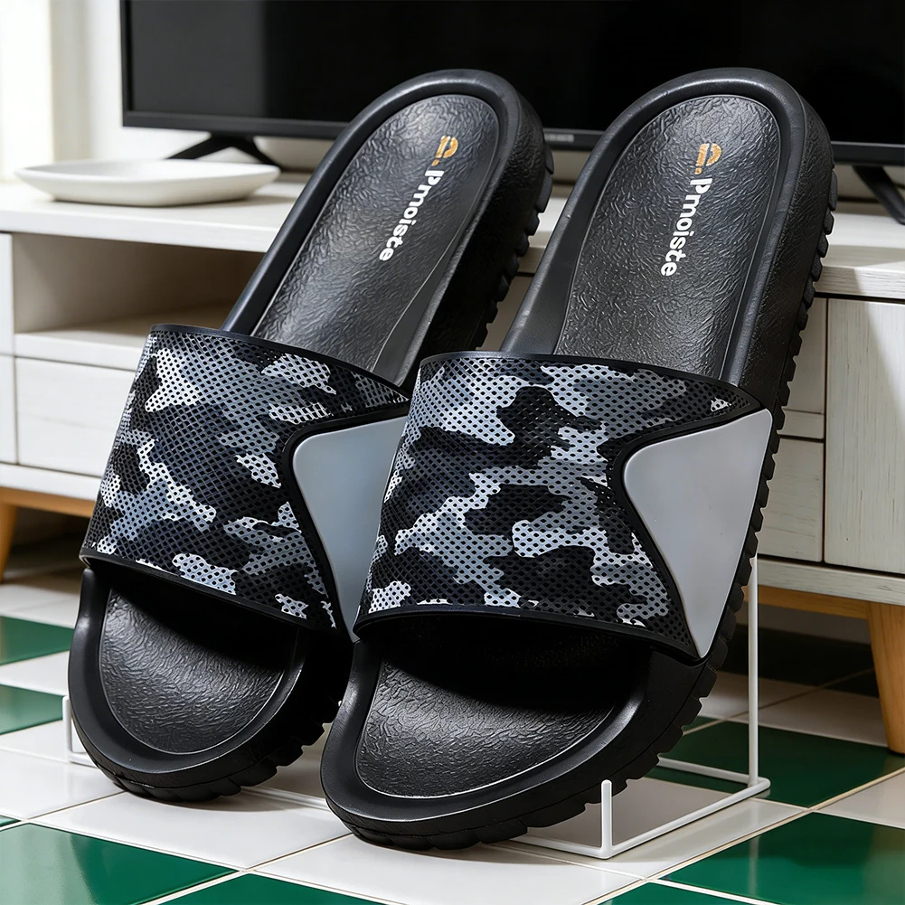 

Men's Slippers Camouflage PVC Upper Lightweight Breathable EVA Sandals for Home Beach Shoes Casual Walking