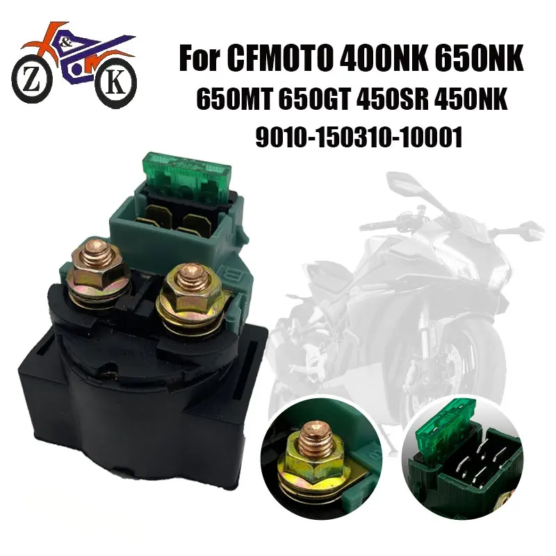

1PCS Motorcycle Starter Relay For CFMOTO 400NK 650NK 650MT 650GT 450SR 450NK Motorcycle Parts Replacement 9010-15031 9CR6-150310