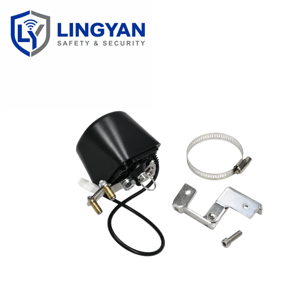 Pipe Valve Electric Actuator, model BT-610, clamp type installation, automatic shutoff function for threaded water pipes