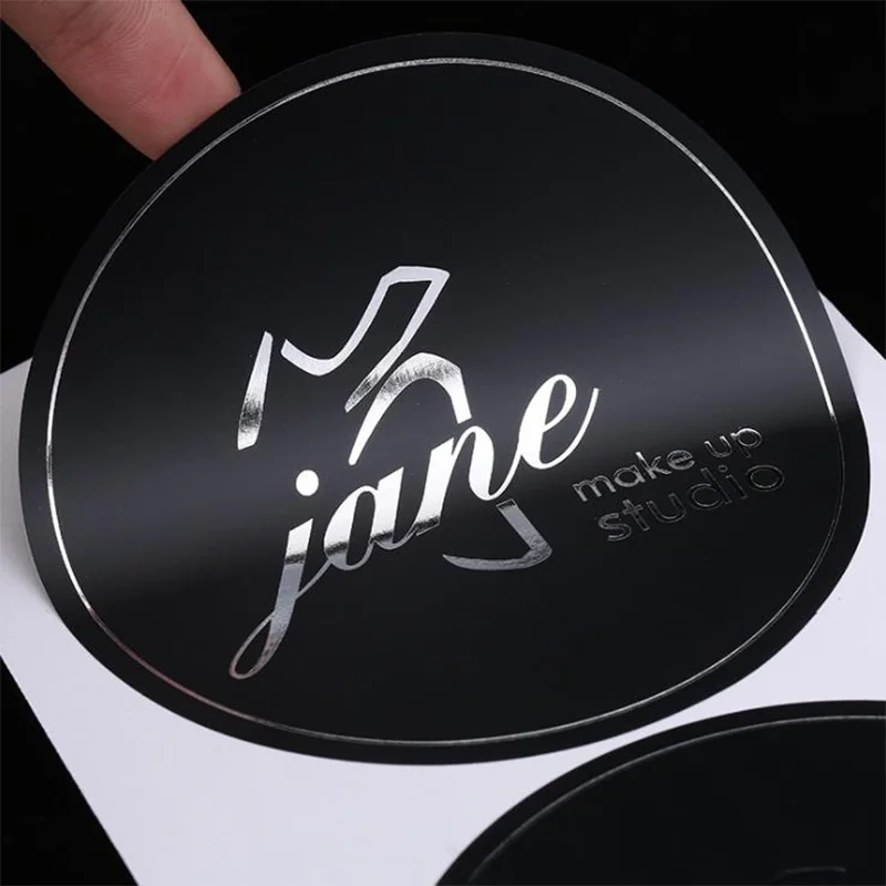Color Printing Copperplate Paper Self-adhesive PVC Transparent Kraft Paper Writing Paper Packaging Label Sealing Sticker 1000PCS