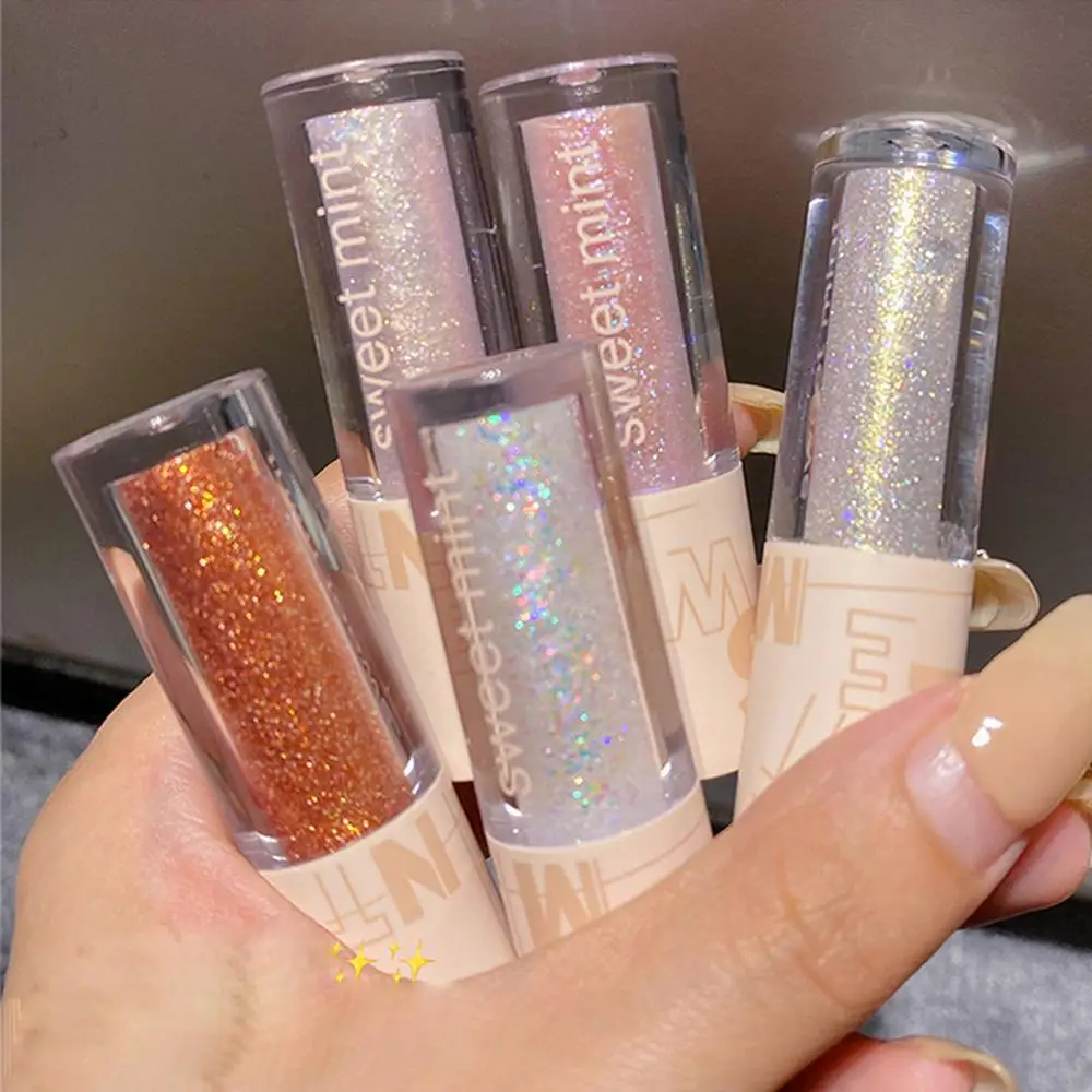 Shining Glitter Liquid Eyeshadow Highlighter Waterproof Pearlescent Shiny Eye Shadow Sequin Eye Cosmetics Korean Makeup