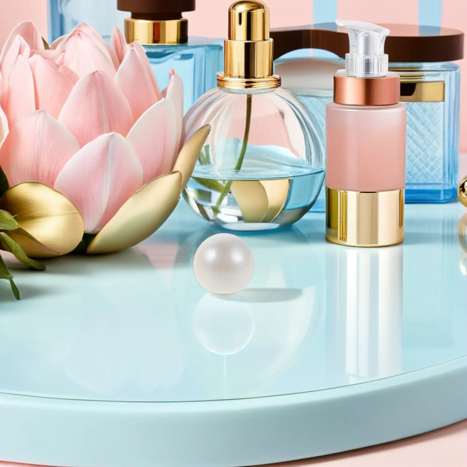 

10Pcs Perfume Bottle Lid Covers Round Ball Style Compatible with 17.2mm Spray Bottles Replacement Caps Spray Bottle