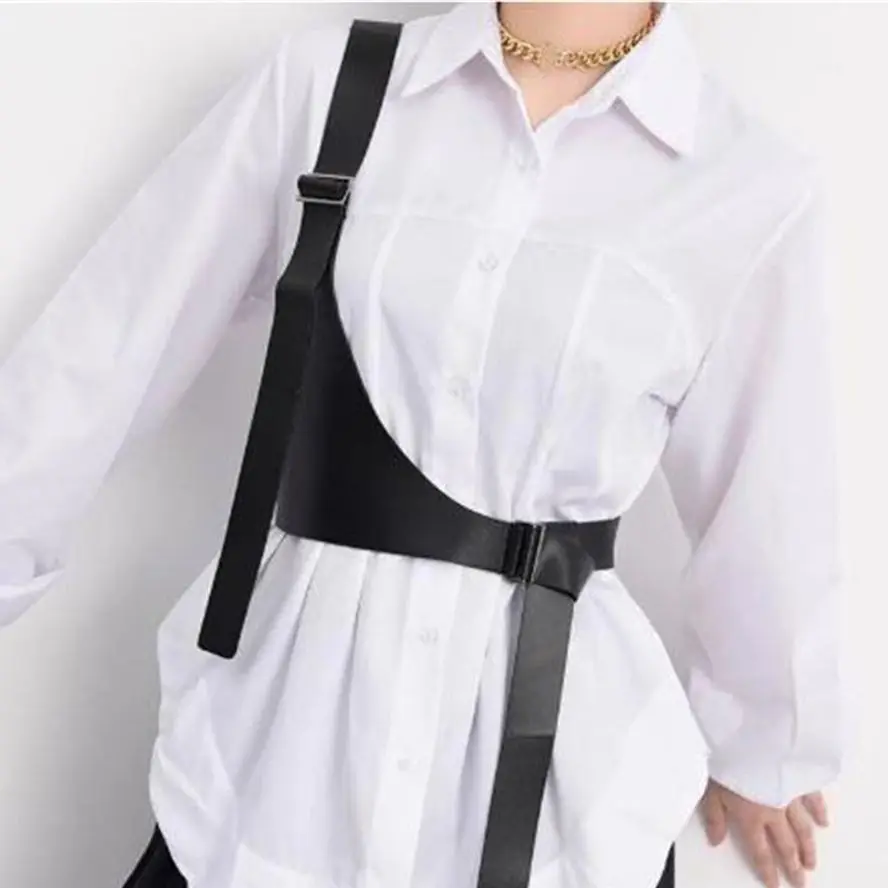 Designer Belts For Women Waist Harness Skirt Belt Soft Pu Leather Dress Cummer bunds Adjustable Body Suspender Gothic Harajuku