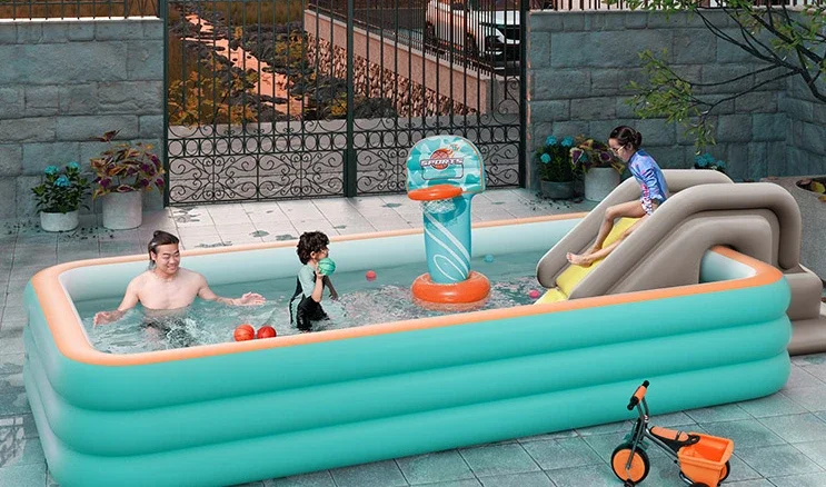 Foldable household inflatable bathtub for adults and children to take baths