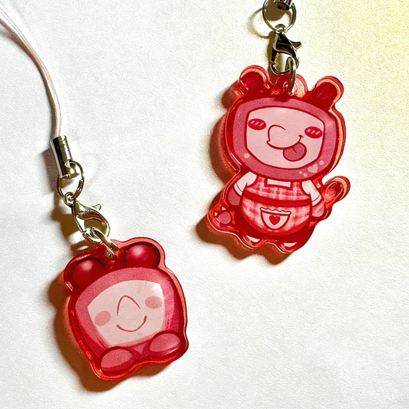Tiny Husband Tenna and Glooby Pet Phone Charms Acrylic keychain Kawaii cartoon game Character pendant