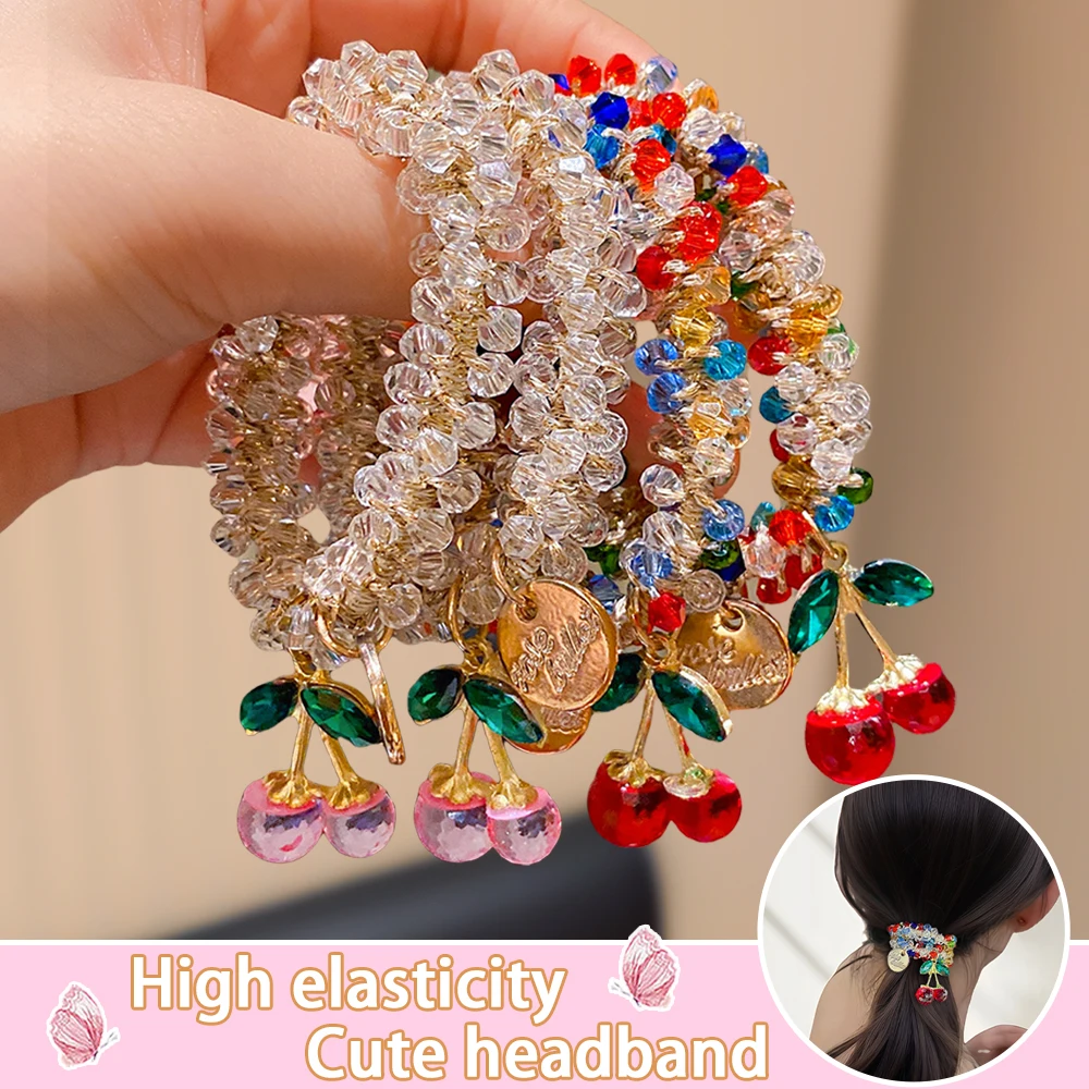 ربطات شعر على شكل كرز متعددة الألوان ثلاثية الأبعاد هدية لطيفة للفتيات تصميم نابض بالحياة مثالية لتصفيف الشعر اليومي وإكسسوارات الموضة