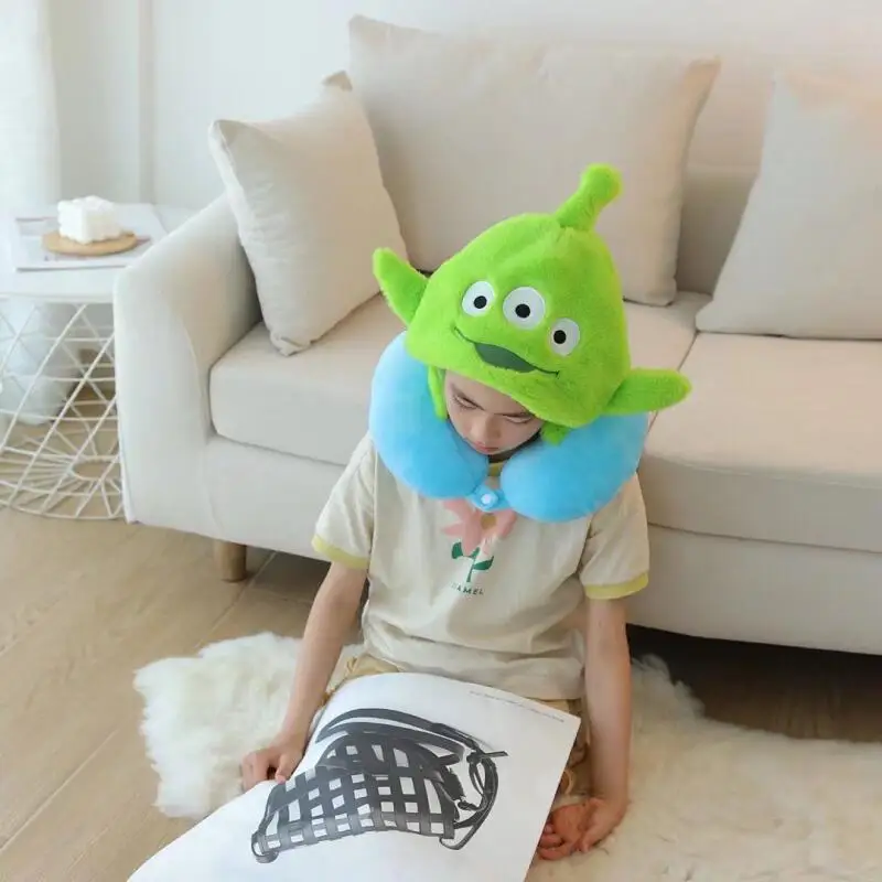 Diseny Cute Stitch Alien U-Shaped Pillow Neck Pillow Cartoon Lunch Break Pillow Neck Pillow Car Airplane Sleeping Travel Pillow view 3
