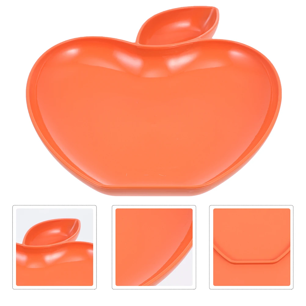 

Appetizer Serving Tray Dumpling Plate with Sauce Plates Dipping Fruit Apple Shaped