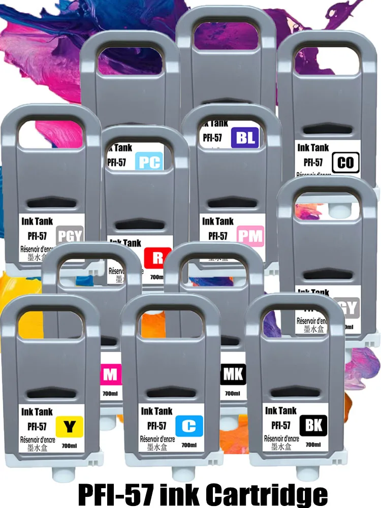 Compatible Canon PFI-57 ink cartridge for Canon PRO 520 521 540 541 560 561 540S 560S 541S 561S printer
