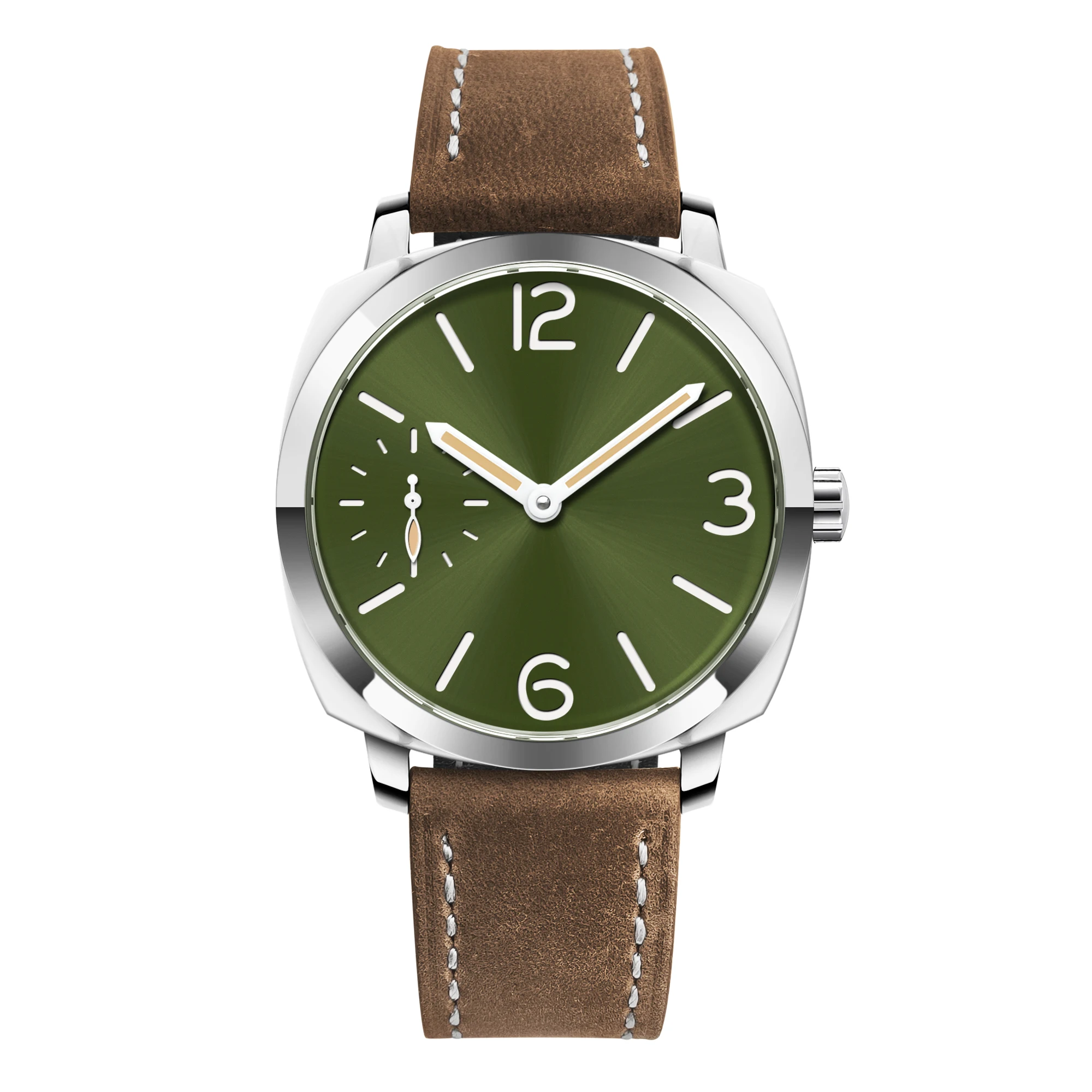 42mm Corgeut relógio elegante st3600 venda quente relógio mecânico manual masculino de cristal de safira