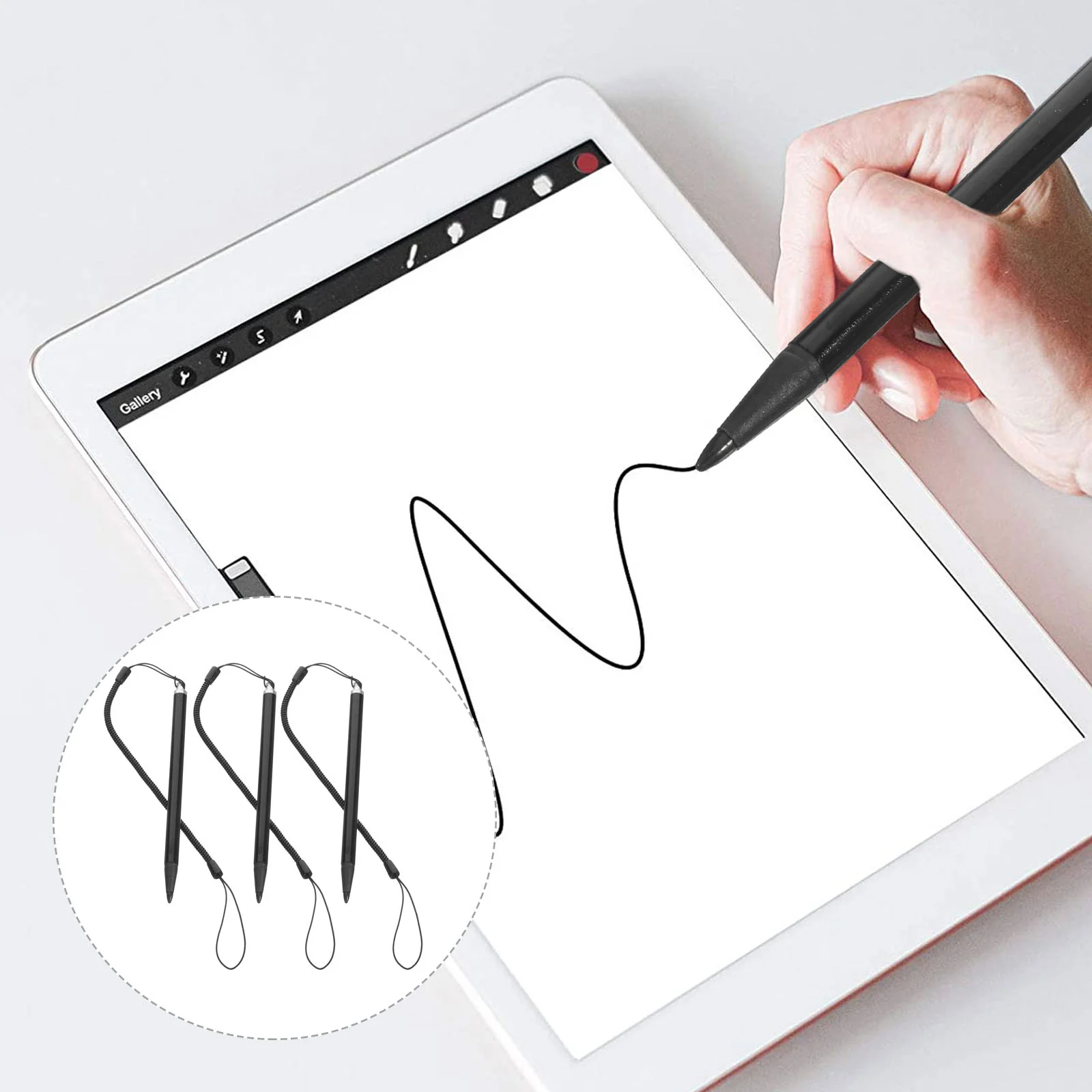 3 Pcs Resistive Screen Stylus Pen Touchscreen Tablet for Screens Pens Copper Fittings Computer Phone Child