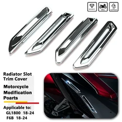 Chrome Radiator Slot Trim Cover Decoration Kit Accessories For Honda Goldwing 1800 Tour DCT GL1800 F6b GOLD WING GL 1800 18-23