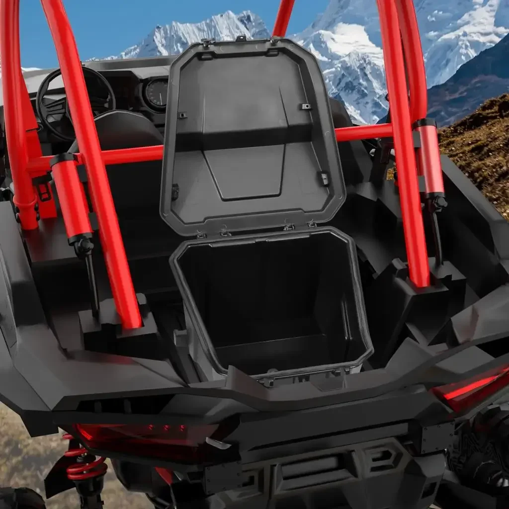 KEMIMOTO #2881193 UTV Rear Storage Cargo Box Compatible with Polaris RZR XP 1000/Turbo/ Trail S /900 /S 900 /S1000 2014-2025