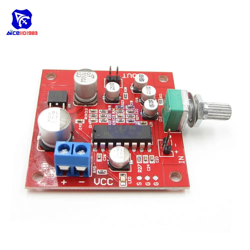 diymore PT2399 Microphone Reverberation Noard DC 6 -15V Effect Super M65831 Microphone Preamplifier