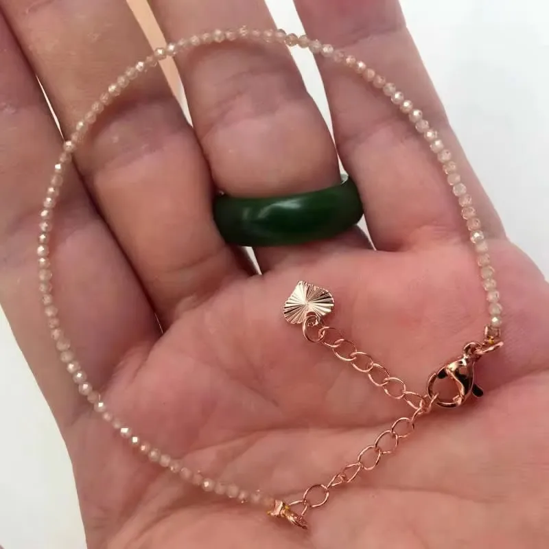 Natural Stone Beads Necklace & Bangle Bracelet Set, Luxury