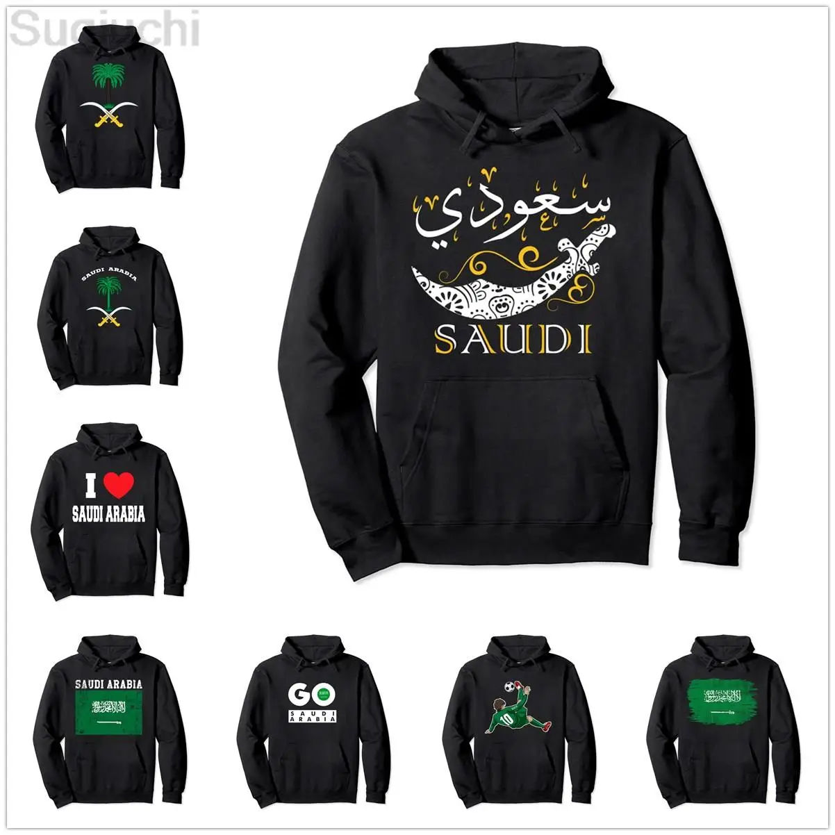 Cotton Hoodie Saudi Arabia Arabic Calligraphy Saudi ksa Men Women Unisex Hoodies Fashion Sweatshirt