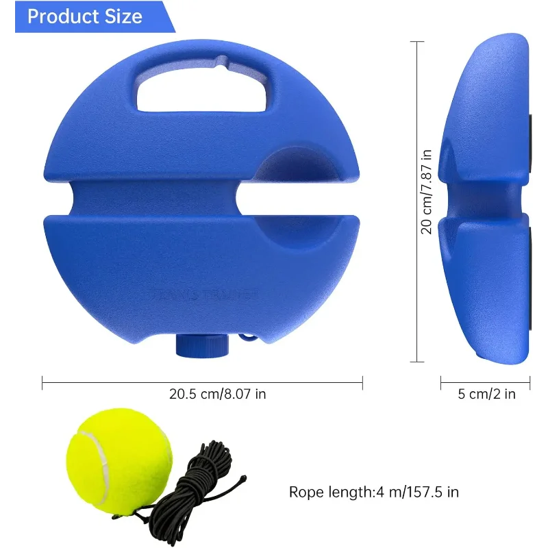 كرة ارتداد لمدرب التنس، معدات تدريب منفردة، مجموعة أدوات ارتداد التنس المحمولة مع كرة سلسلة واحدة لممارسة التمارين المبتدئين #3