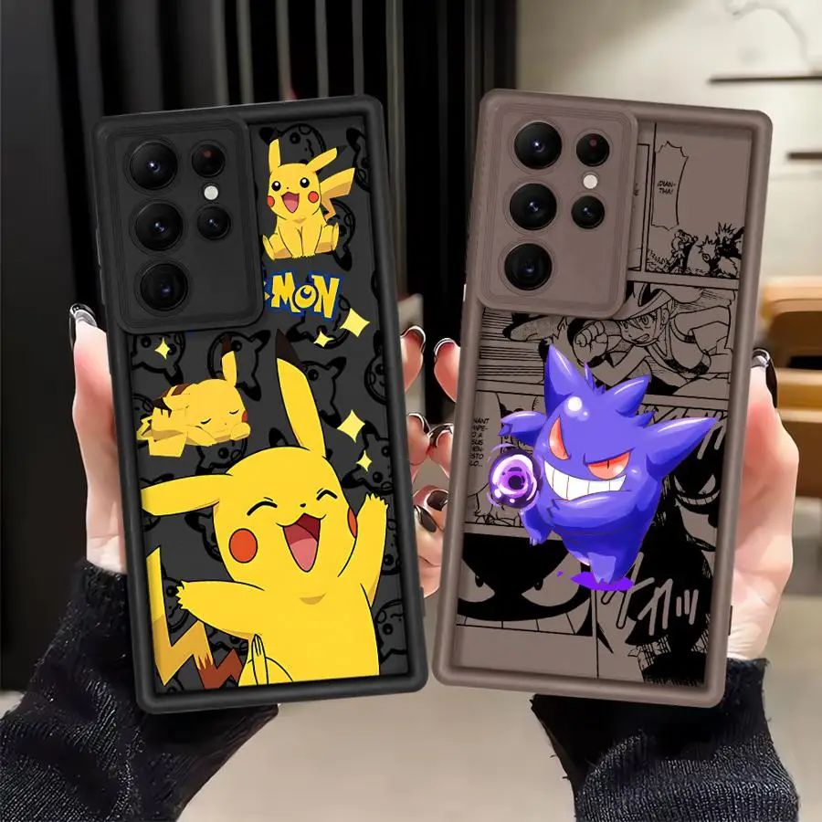 Case for Samsung Galaxy S26Ultra S20 FE S25 S22 S26 Plus S24 ultra Note 20 Ultra S21 S23 Phone Cover Pokemon Pikachu Gengar Cool