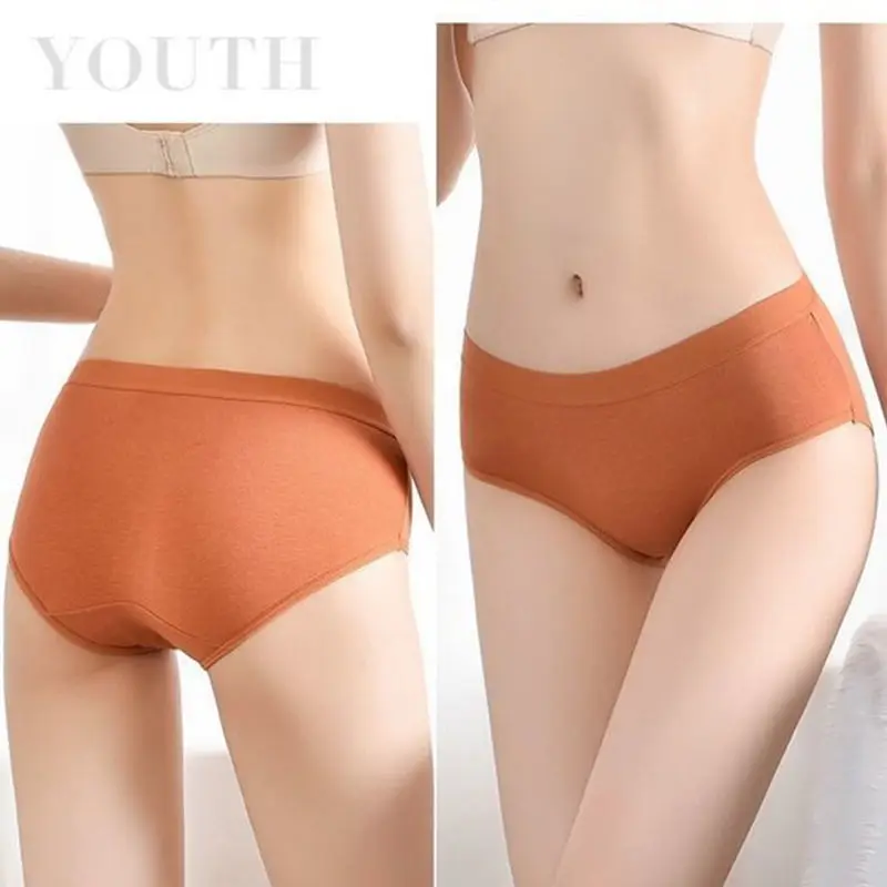 Cotton Panties Underwear Set Women Solid Color Panties Lingerie Briefs Casual Comfortable Underpants Panty Female