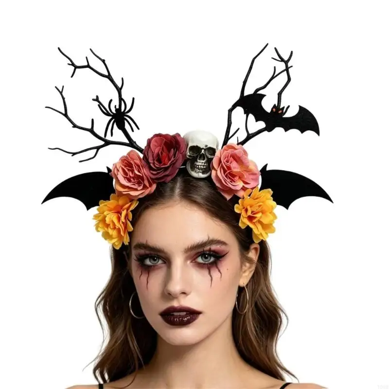 Floral Zweig Haarband Zaubern Haar Dekoration Kopfschmuck Für Frauen Mädchen Halloween Party Und Thema Event Y08E – Detail 10